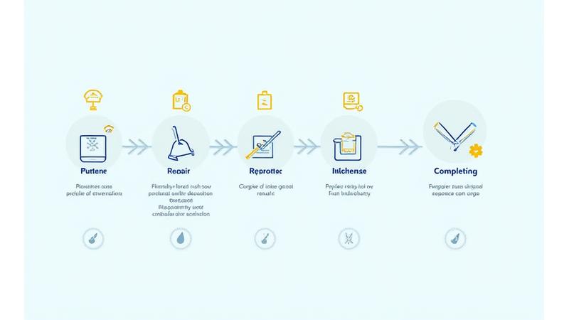 Infographic showing a simplified claims process flow from reporting to settlement.