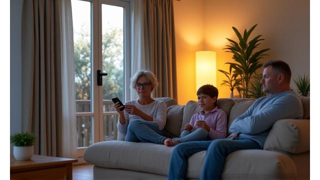 Image of a family feeling secure in their home after a theft, highlighting renewed peace of mind.