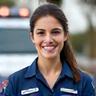 Smiling portrait of Maria, an emergency paramedic