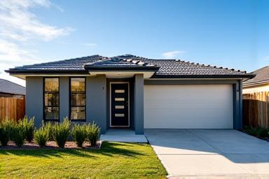 Modern suburban rental home with a well-kept garden, representing residential rental properties.