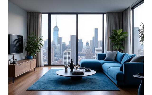 Modern apartment in Melbourne, clean and bright, representing a city host's success story.